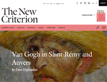 Tablet Screenshot of newcriterion.com